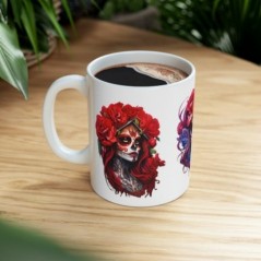 Mug Tête de Mort - Tête Mexicaine femme colorée - Tasse original 