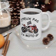 Mug Moto GP - J'peux pas j'ai grand prix - Tasse originale en céramique - GP602