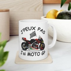 Mug Moto GP - J'peux pas j'ai grand prix - Tasse originale en céramique - GP606