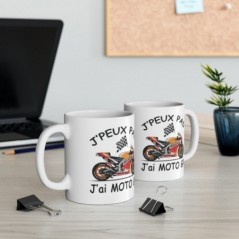 Mug Moto GP - J'peux pas j'ai grand prix - Tasse originale en céramique - GP607