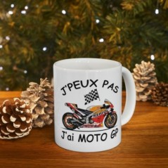 Mug Moto GP - J'peux pas j'ai grand prix - Tasse originale en céramique - GP607