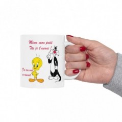 Mug Titi et Grosminet - Idée cadeau - Tasse en céramique - Humour Sympa Fun