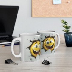 Mug Emoticône - Idée cadeau - Tasse en céramique - Humour Sympa Fun ML 01