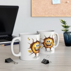 Mug Emoticône - Idée cadeau - Tasse en céramique - Humour Sympa Fun ML 04