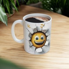 Mug Emoticône - Idée cadeau - Tasse en céramique - Humour Sympa Fun ML 08