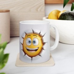 Mug Emoticône - Idée cadeau - Tasse en céramique - Humour Sympa Fun ML 09