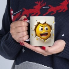 Mug Emoticône - Idée cadeau - Tasse en céramique - Humour Sympa Fun ML 10
