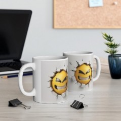 Mug Emoticône - Idée cadeau - Tasse en céramique - Humour Sympa Fun ML 12