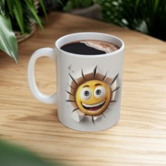 Mug Emoticône - Idée cadeau - Tasse en céramique - Humour Sympa Fun ML 15
