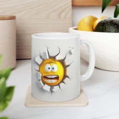 Mug Emoticône - Idée cadeau - Tasse en céramique - Humour Sympa Fun ML 20