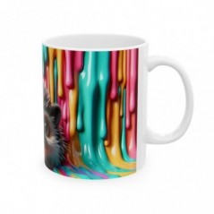 Mug coloré 3D Hérisson - Idée cadeau - Tasse en céramique - Humour Sympa Fun