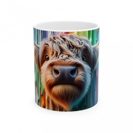 Mug coloré 3D Vache Irlandaise - Idée cadeau - Tasse en céramique - Humour Sympa Fun