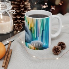 Mug coloré 3D Ours polaire - Idée cadeau - Tasse en céramique - Humour Sympa Fun