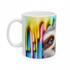 Mug coloré 3D Paresseux 1 - Idée cadeau - Tasse en céramique - Humour Sympa Fun