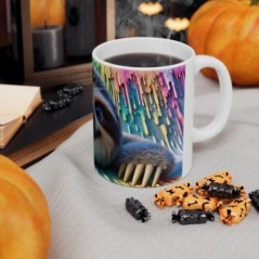 Mug coloré 3D Paresseux - Idée cadeau - Tasse en céramique - Humour Sympa Fun