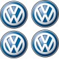 4 stickers  autocollants Logos Emblème  Volkswagen 5x5cm