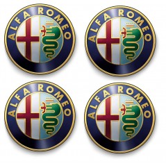 4 stickers  autocollants Logos Emblème  Alfa Romeo 5x5cm