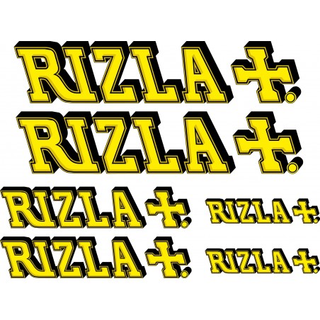 6 Stickers Autocollants RIZLA