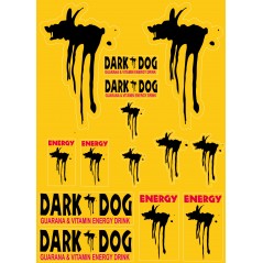 14 Stickers Autocollants Dark Dog
