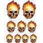 9 stickers autocollants Skull 