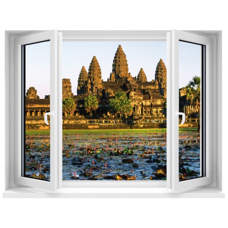 Sticker Fenêtre Temple Angkor