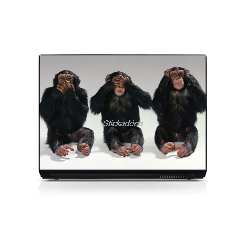 Stickers PC portable Singes