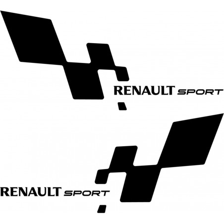 2 Stickers autocollants Renault Sport