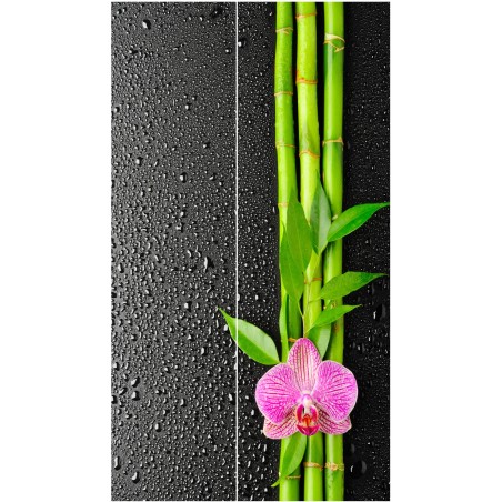 Sticker frigo américain Orchidée bambou
