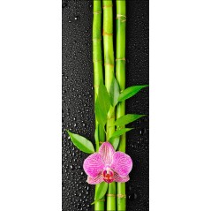 Sticker frigo fleur bambous 70x170cm