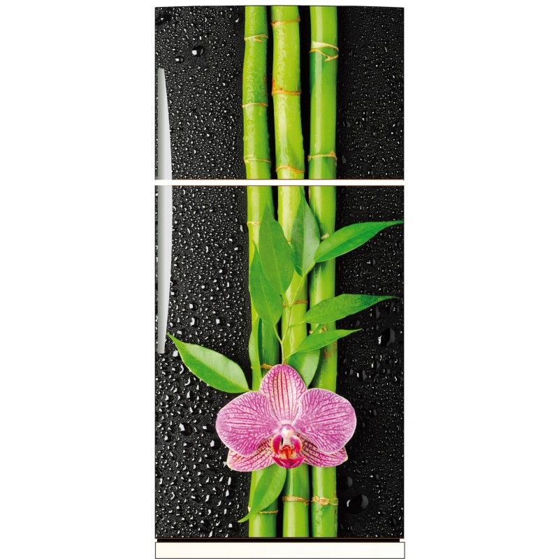 Sticker frigo fleur bambous 70x170cm
