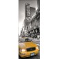 Sticker de porte trompe l'oeil New York Taxi 