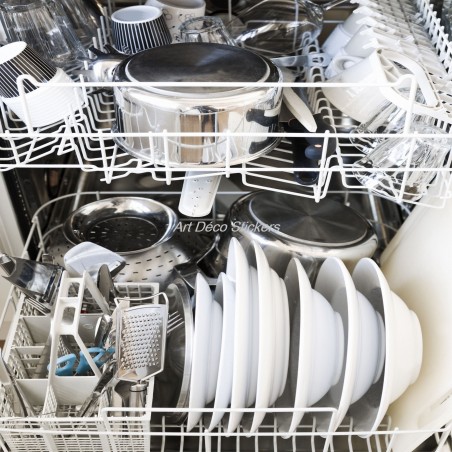 Sticker lave vaisselle trompe l'oeil ou magnet lave vaisselle
