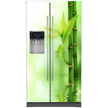 Sticker frigo américain électroménager déco Bambous